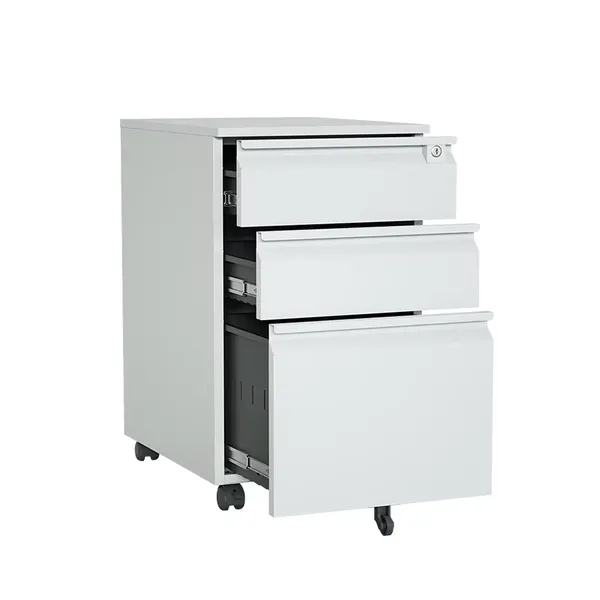 Modern Office Storage Mobile Pedestal With Universal Wheels Mobile Pedestal Combination Lock 3 Drawer Mobile Pedestal Cabinet photo-2