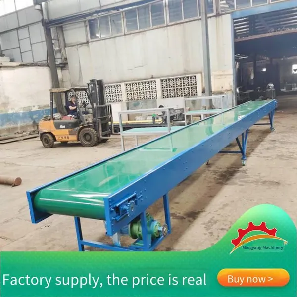 Corn Cargo Transport Conveyor, Vegetable Sorting and Packaging Conveyor, 10-meter Fertilizer Lifting Belt Conveyor photo-2