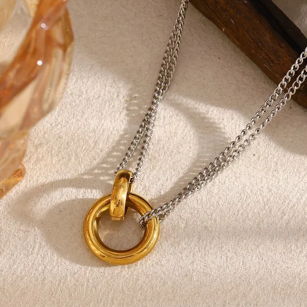 OEM Custom Pendant Necklace - 316L Stainless Steel, Anti-Tarnish, Vacuum PVD Plated, Low MOQ Factory