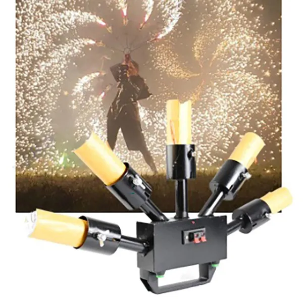 5 Head Handheld Cold Firework Firing System Cold Fountain Launcher Wedding Party Stage Effects photo-2