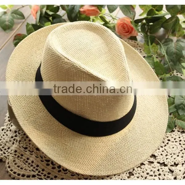 Popular Summer Shading Straw Hat Not Expensive Plain Wholesale Straw Cowboy Hats Sombrero Straw Hat Wholesale photo-2