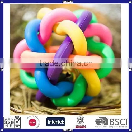 Rainbow Color Soft Rubber Vocal Cheap Balls Pet Toys Ball photo-5