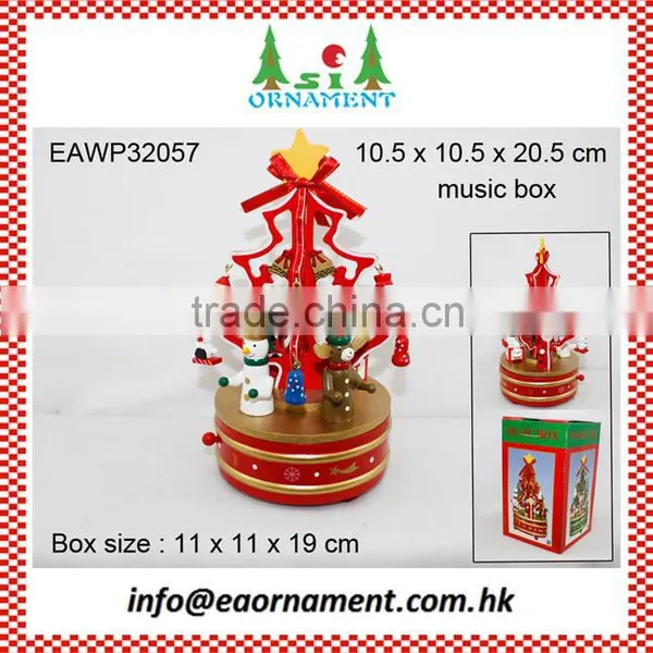 Wooden Ornament With Music of Wooden Christmas Decoration