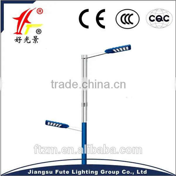 Best Design 3-15M Outdoor Street Lighting Pole With Double or Single Arm, Hot-dipped Galvanized & Plastic Coating photo-3