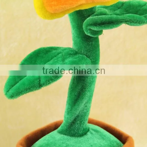 Soft Electronic Flower Singing Toy/Stufferd Toy Flower With Sound Sensor Controll photo-3