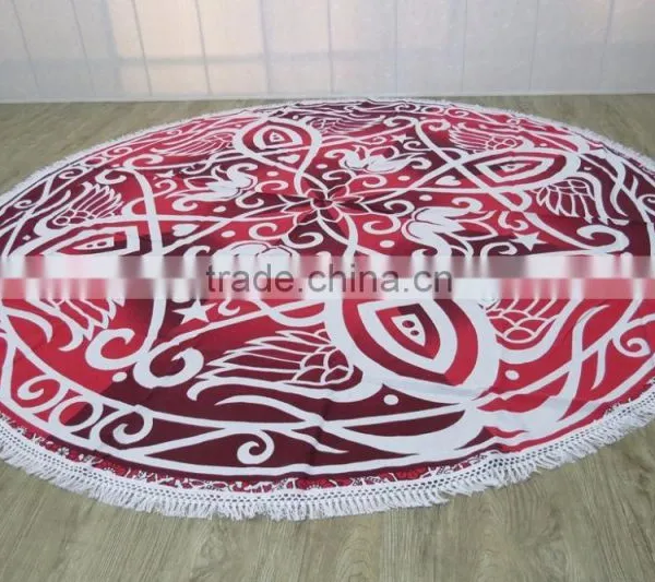 Round Beach Towels Round Printed Mandala photo-2
