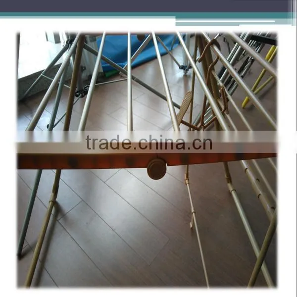 Folding Steel Wooden Color Baby Clothes Dryer Stand photo-5