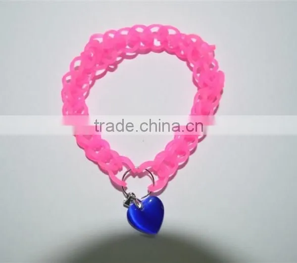 Beautiful Lady Silicone Rainbow Braid Wrist With Many Colors photo-4