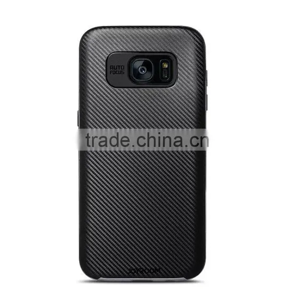 Joyroom Fashion Blade Series Gold Plated Frosted Border Back Case for S7 EDGE 2 in 1 PC Full Cover For S7 photo-5