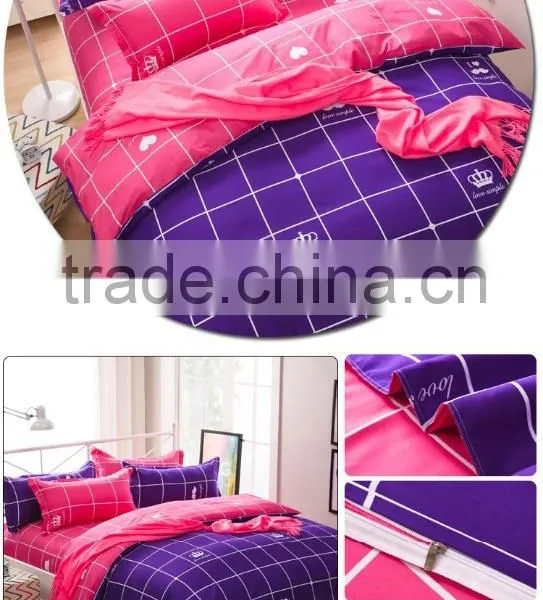 Simple Style Multicolor Grid Plaid Bedding Set photo-3