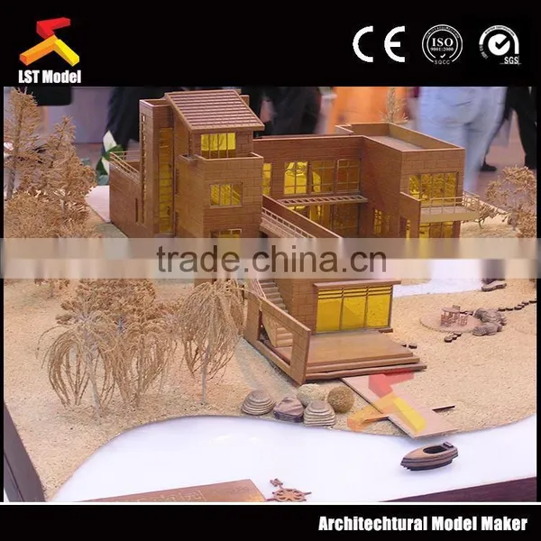 Modern House Scale Models Maker With LED Lighting photo-4