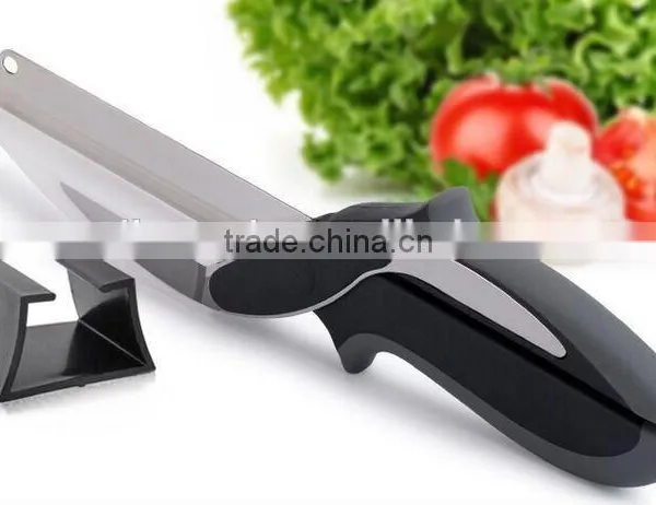 High Qualtiy Clever Cutter 2-in-1 Knife Cutting Board Scissors photo-2