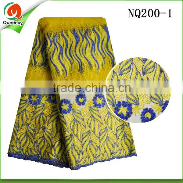 High Quality Laces Nigerian African Style French Lace Fabric Sew on Rhinestone photo-4
