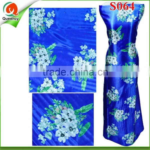 100% Italian Silk Fashion Design Printed Silk Satin Fabric S064