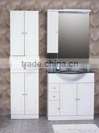 Floorstanding Modern MDF Hotel Bathroom Furniture with Top