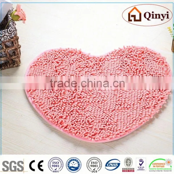 NEW Anti Slip Back Microfiber Chenille Carpet,microfiber Bath Mat / Chenille Mat-QINYI