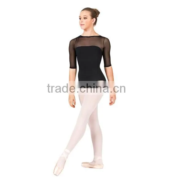 Adult 1/2 Sleeves Mesh Leotards Ballet Dance Leotard BL575 photo-2