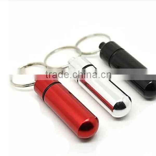 FDA Standard Waterproof Aluminium Mini Pill Case Keyring Quality Choice photo-6