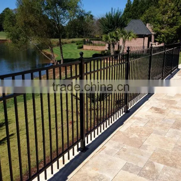 Wood Grain Powder Coating Aluminum Fence photo-2
