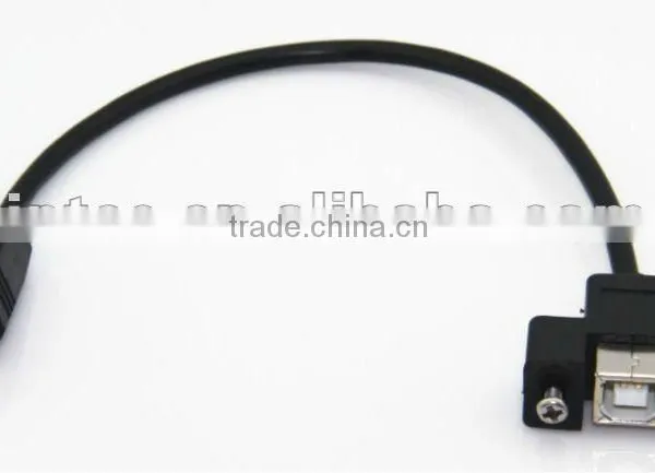 High Speed USB B Male to USB B Female Extension Panel Mount Cable