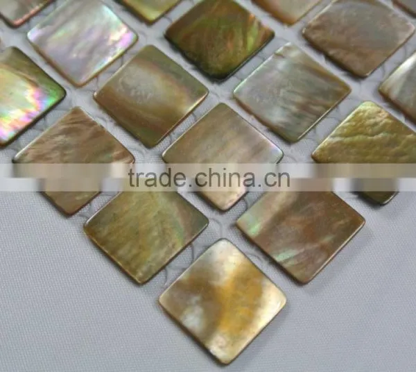 2016 Precious Natural Brown Lip Sea Mother of Pearl Mosaic Tile,bathroom Tile,backsplash Tile photo-5