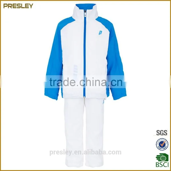 High Quality Stand Collar Blue&white Long Sportswear photo-2