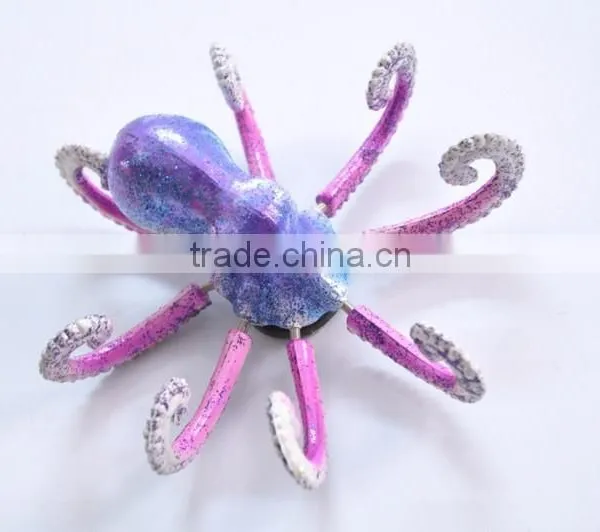 4 Inch Plastic Glitter Surface 0ctopus Shapes Fridge Magnet for Tourism, Ornaments Gift Craft photo-2