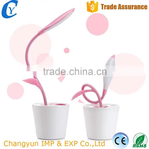 Rechargeable 18650 Creative Touch LED Table Lamp Sapling Shape Learning Eye-Protection Lamp photo-3