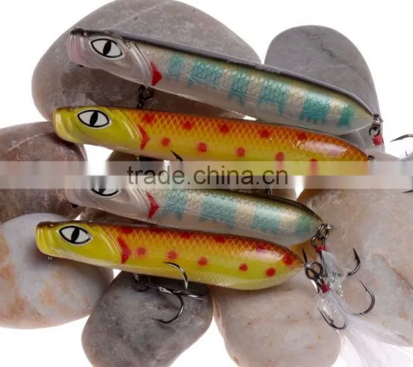 Wholesale Artificial PopperMinnow Lure High Quality Plastic Fishing Lure Popper