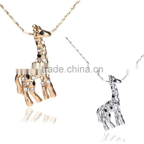 18k Men White Gold Long Chain Animal Necklace Quality Choice