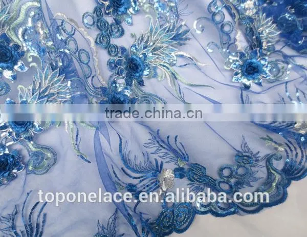 Top One High Quality African French Lace Fabric 3d Flower Lace Embroidered Fabric Applique Dresses photo-4