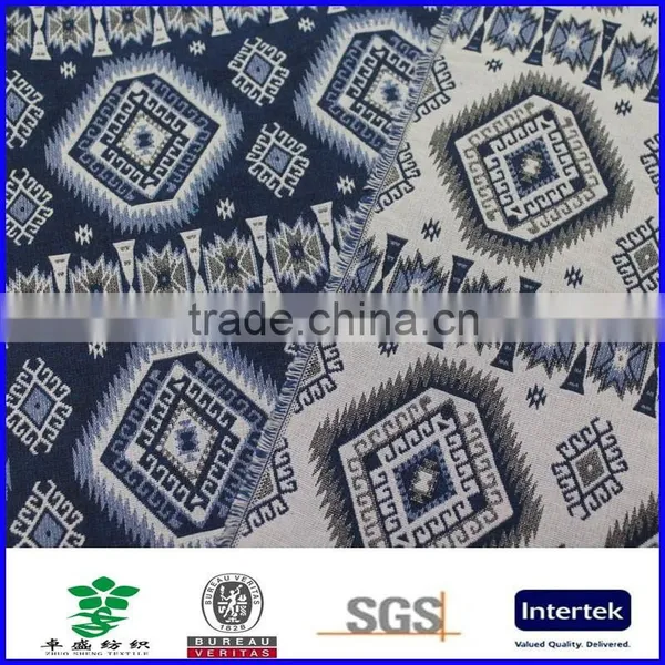 Indigo Thick 100% Cotton Denim Jacquard Fabric for Coat Home Textile
