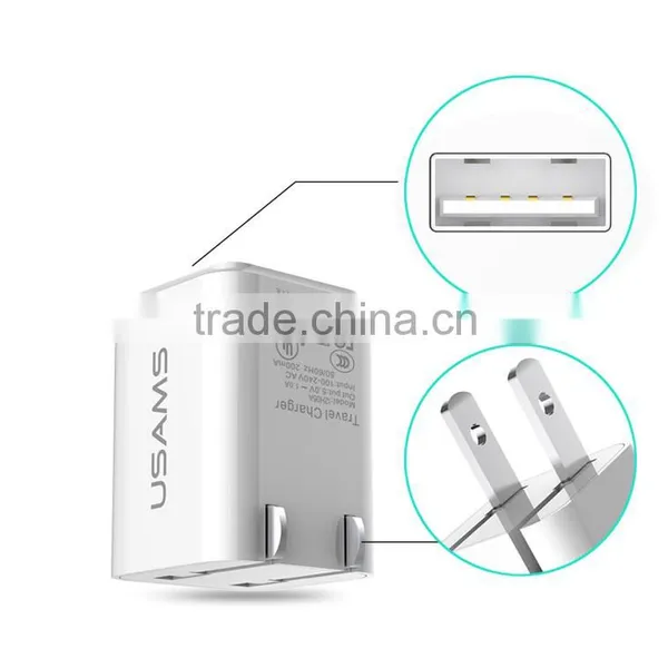 Original USAMS U-Mini Foldable USB Charger Mobile Phone Travel Charger For Apple / Smartphone / PSP photo-4
