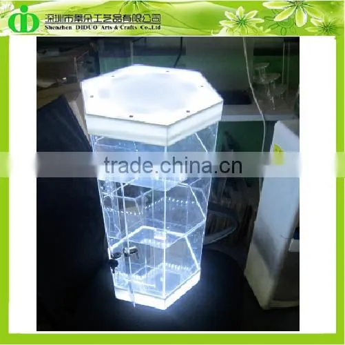 DDC-C001 Wholesale Acrylic Perfume Display Cabinet With LED photo-3