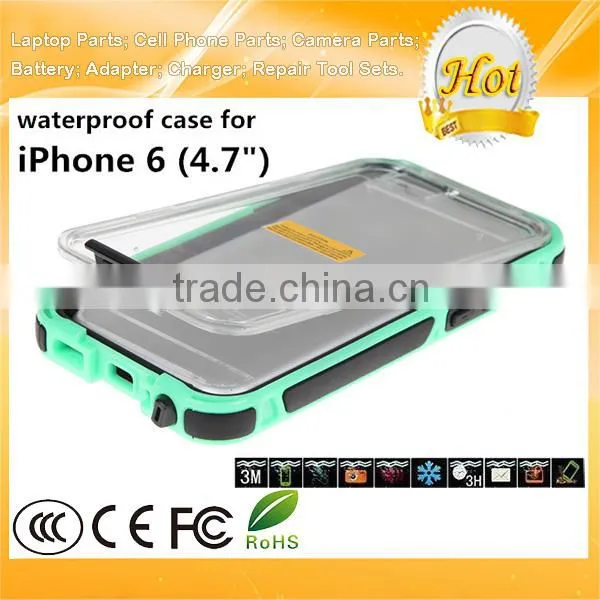 For IPhone6 Waterproof Case Cover With Home Button Green photo-4