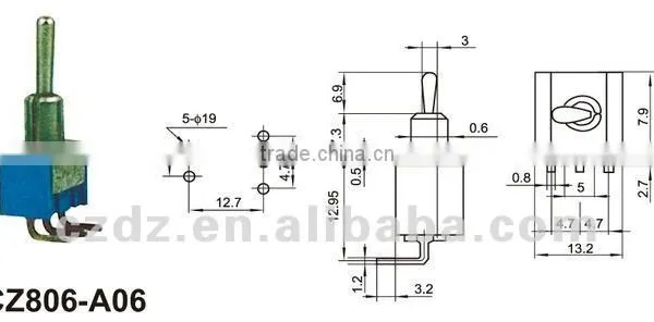 TPDT Toggle Switch 20a / 9 Pin Toggle Switch China Manufacturer photo-6