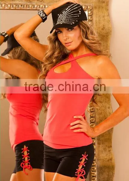 Fashion Sexy Ladies Good Looking Custom Crop Tops Yoga Wear photo-2
