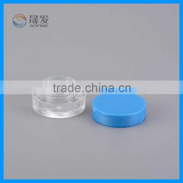 Clear Small Cosmetic Jar With Plastic Screw Cap photo-2