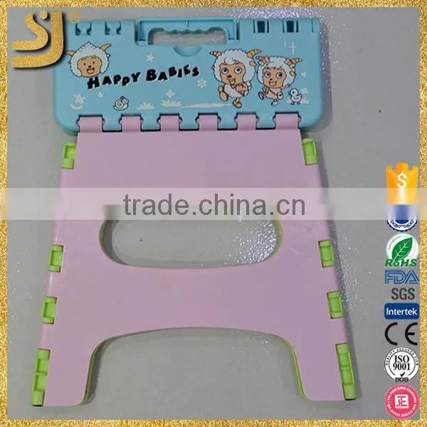 Yellow Color Plastic Folding Stools, Mini Plastic Folding Stools photo-5