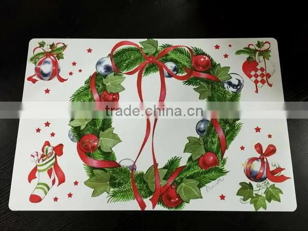 pp Placemat With Christmas Design Printed Plastic Placemat Tabel Mat photo-2