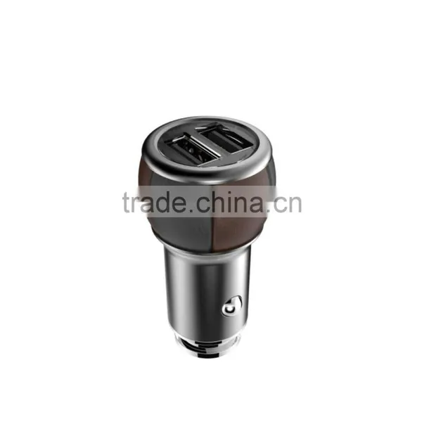 5V 2.4A Safety New Style Coloful Leather Car Charger photo-5