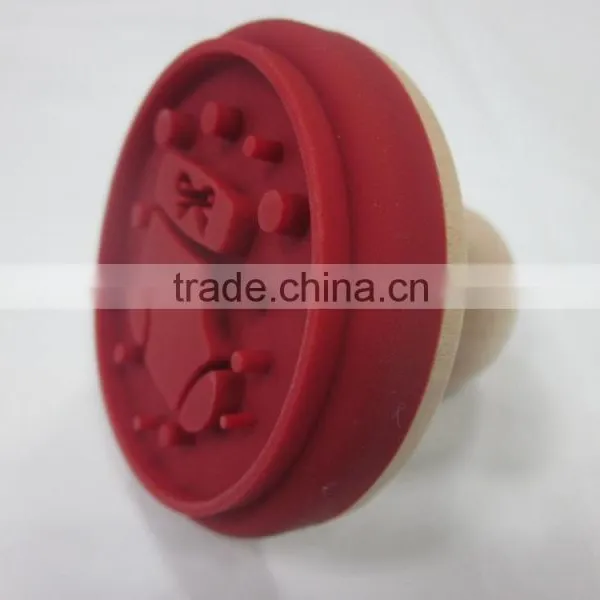 Factory Manufactured Dia. 6cm Silicone Cookie Tools Christmas Boots Silcione Cookie Stamp photo-3