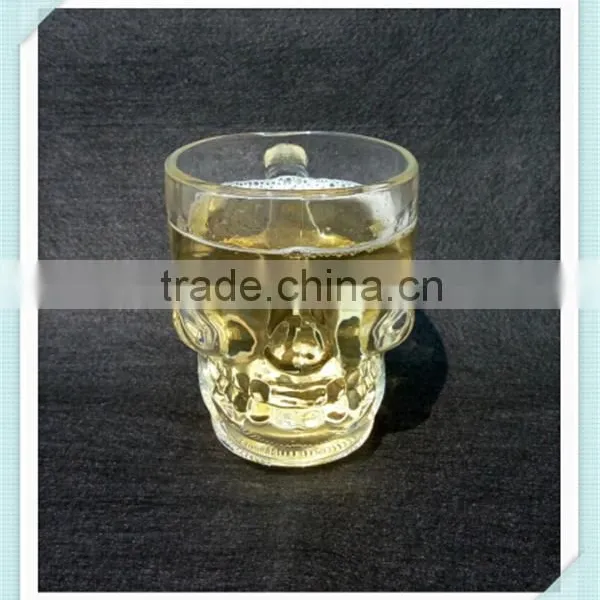 2016 New Design Shull Shape Glass Cup Beer Glass Cup With Skull Shape photo-3