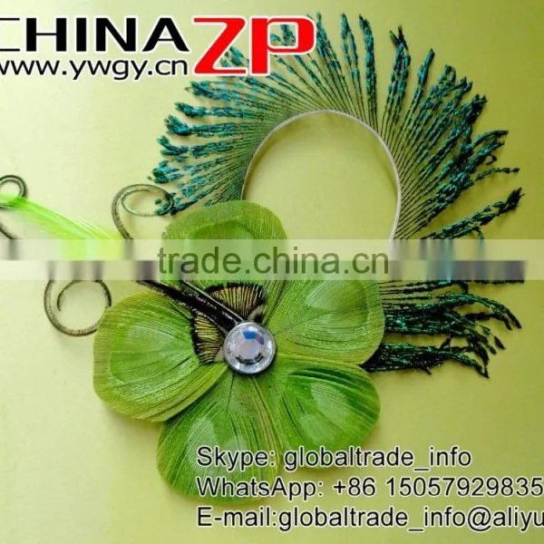 Leading Supplier CHINAZP Wholesale Top Selling Dyed Yellow Trimmed Peacock Feathers Eyes for Earrings photo-5