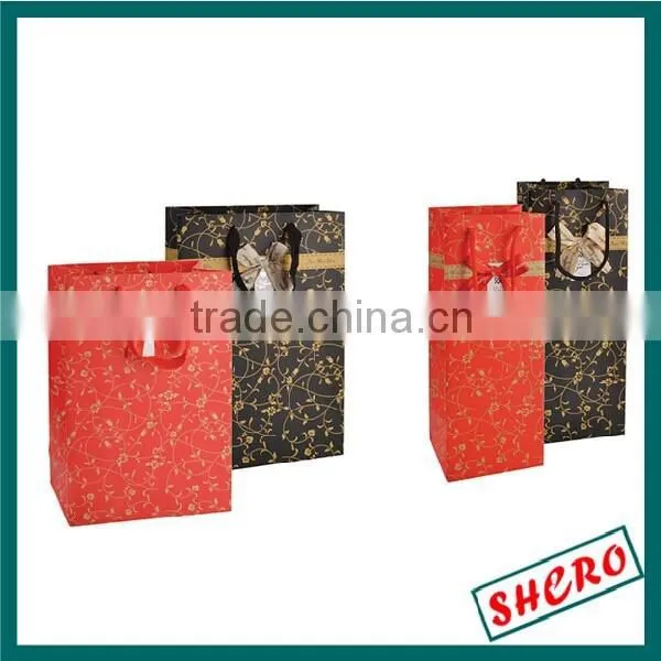 2015 New Fashion Twisted Handle Natural Kraft Paper Tote Bag/gift Bag/shopping Bag