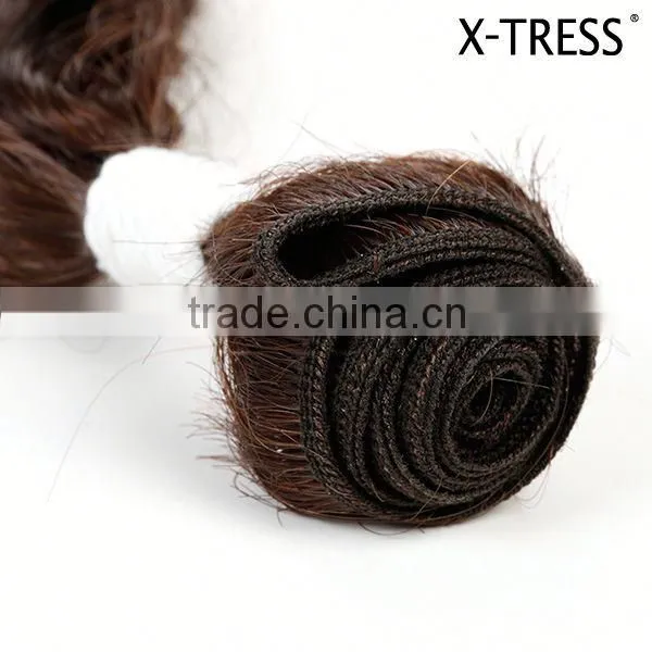 18inch Fumi Medium Brown 4 3 Pcs Good Quality High Tempreture Fibre Synthetic Hair Weft Bundle Weaves photo-4