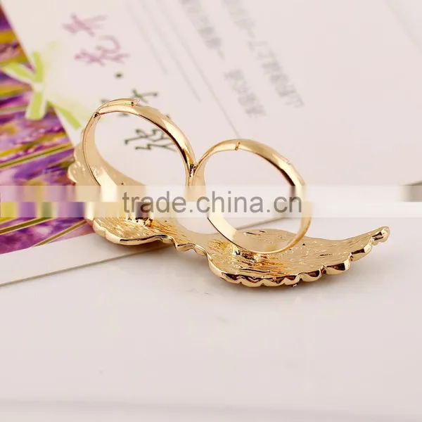 Jewellery Gold Wing Open Mouth Engagement Ring photo-3
