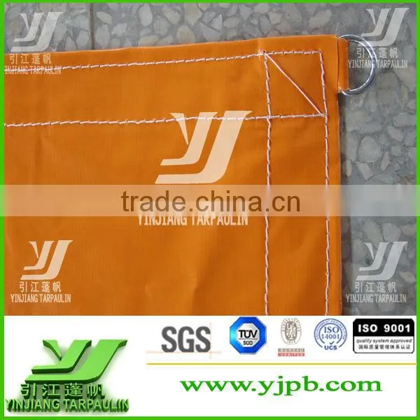 Orange Durable Strong D Rings PVC Tarpaulin photo-3