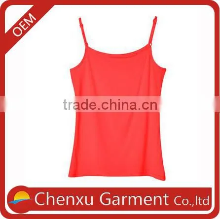 cotton spandex ladies' camisole hot sale fitness lady padded sexy girls camisole
