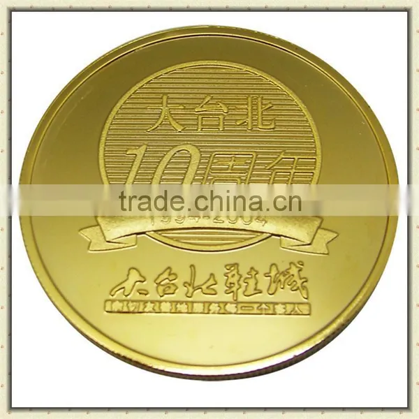 Custom Souvenir Engraved Metal Fake Gold Coin photo-3